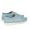 Women loafers, moccasins 6061 bleu