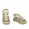 Women sandals 5099 beige combined