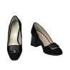 Women stylish, elegant shoes 1291 black antilopa