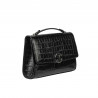 Women shoulder bag 013g 01 croco black