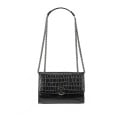 Women shoulder bag 013g 01 croco black