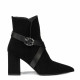 Women boots 1192 black antilopa