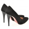 Women stylish, elegant shoes 1241 black antilopa