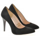 Women stylish, elegant shoes 1241 black antilopa