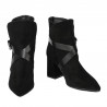 Women boots 1192 black antilopa