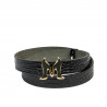 Women belt 41m croco patent black