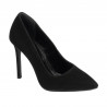Women stylish, elegant shoes 1299 black antilopa