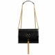 Women shoulder bag 009g croco patent black