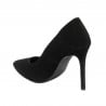 Women stylish, elegant shoes 1299 black antilopa