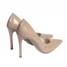 Women stylish, elegant shoes 1302 patent camel