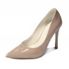 Women stylish, elegant shoes 1302 patent camel