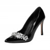 Women stylish, elegant shoes 1300 patent black