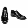 Men stylish, elegant shoes 964 black florantic