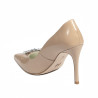 Women stylish, elegant shoes 1300 patent camel