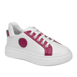 Women sport shoes 6073 white+fuxia