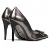 Women stylish, elegant shoes 1279 silver pearl