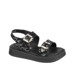 Children sandals 529 black+silver