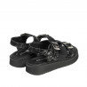 Children sandals 529 black+silver