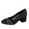 Women stylish, elegant shoes 1336 black antilopa