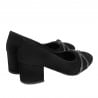 Women stylish, elegant shoes 1336 black antilopa