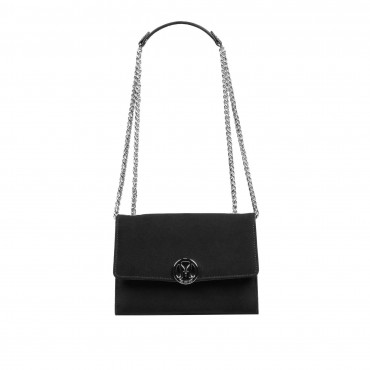 Women shoulder bag 013g 01 black antilopa