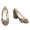 Women stylish, elegant shoes 1336 sand antilopa