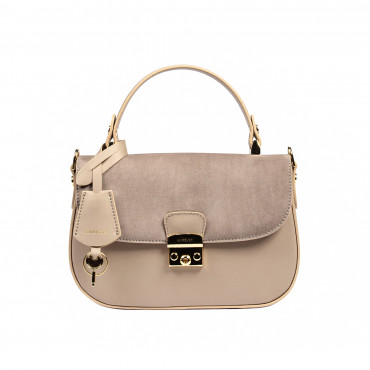 Women hand bag 022g taupe combined