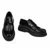 Pantofi eleganti barbati 972 negru florantic combinat