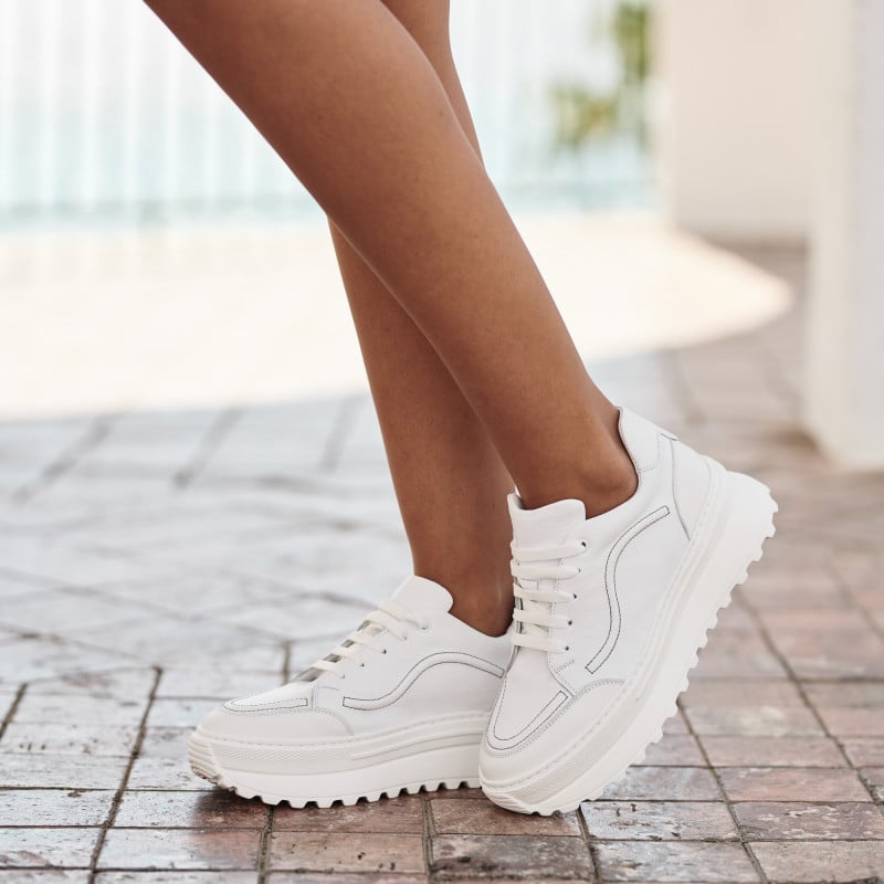 Pantofi sport dama 6074 alb combinat lifestyle
