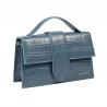 Women shoulder bag 028g 01 croco blue