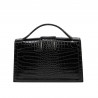 Women shoulder bag 028g 01 croco patent black