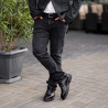 Men stylish, elegant shoes 972 black florantic combined