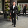 Men stylish, elegant shoes 972 black florantic combined
