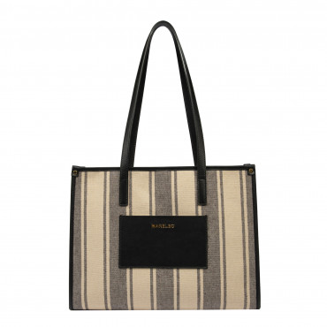 Geanta dama de plaja 031g black combined