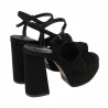 Women sandals 1310 black velour
