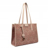 Geanta dama de plaja 031-1g motiv pink combined+beige