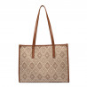 Geanta dama de plaja 031-1g motiv brown combined