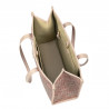 Geanta dama de plaja 031-1g motiv pink combined+beige