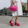 Women hand bag 022g fuxia combined