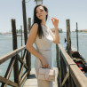 Women shoulder bag 028g croco beige