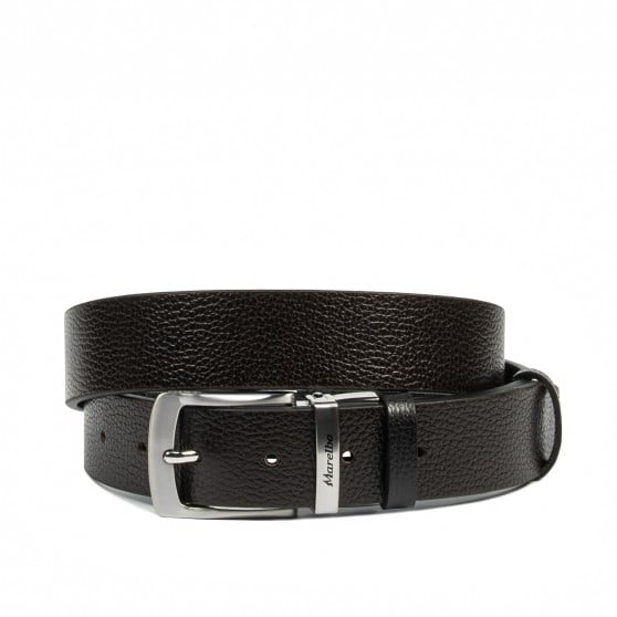 Curea barbati 71b bicolor biz negru+biz maro