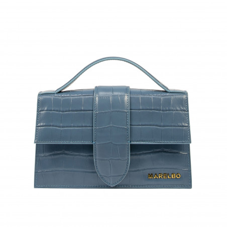 Women shoulder bag 028g croco blue