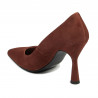 Women stylish, elegant shoes 1322 cognac antilopa