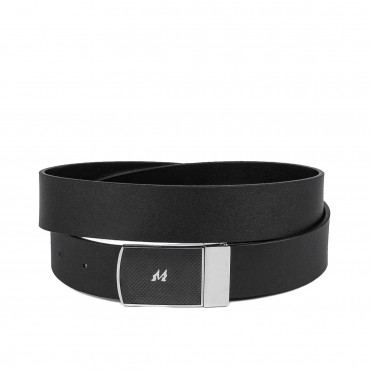 Curea barbati 62b bicolor biz negru+negru mat
