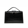 Women shoulder bag 028g 01 croco dark brown