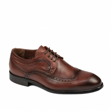 Men stylish, elegant shoes 892m a cognac (large size)