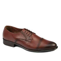 Men stylish, elegant shoes 838 a cognac