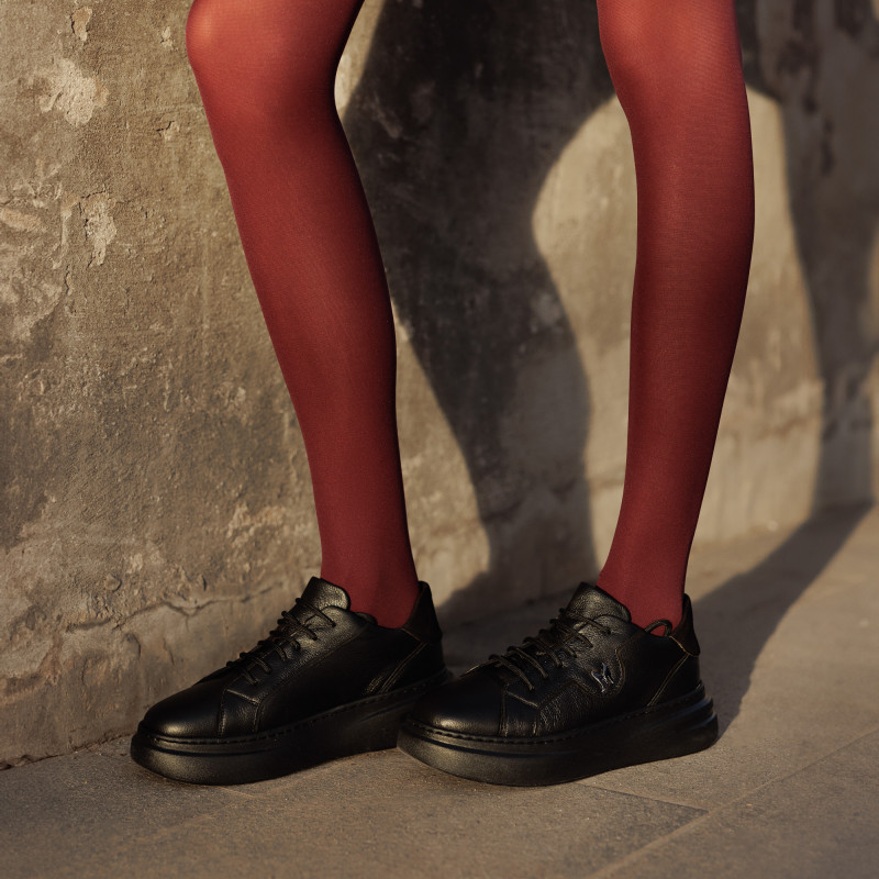 Pantofi sport dama 6077 negru combinat lifestyle