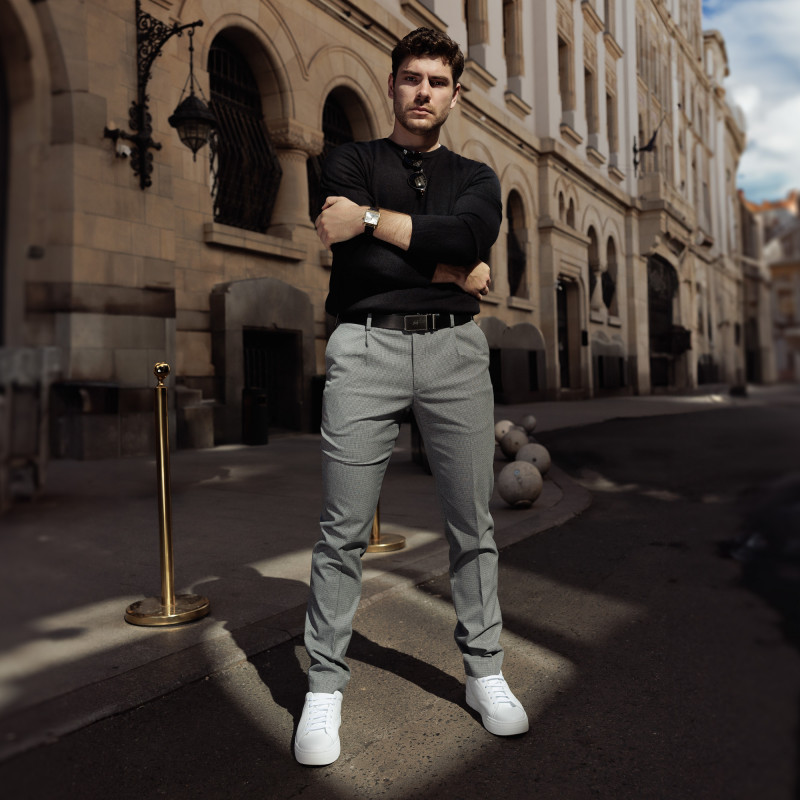 Curea barbati 76b negru lifestyle Curea barbati 76b negru lifestyle