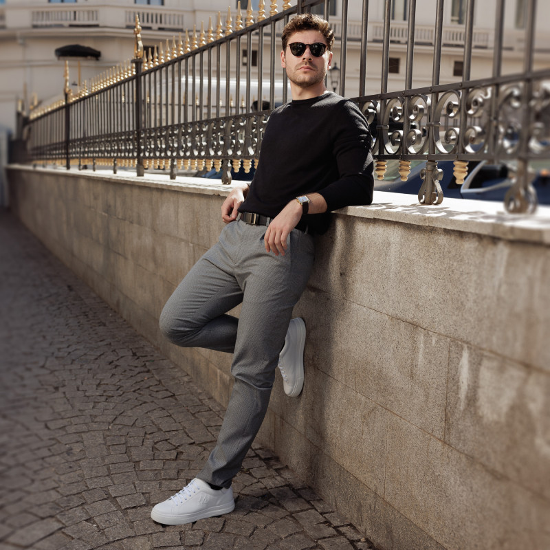 Curea barbati 76b negru lifestyle Curea barbati 76b negru lifestyle